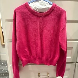 Ribbed Pullover Pink Sweater Banana Republic Factory M